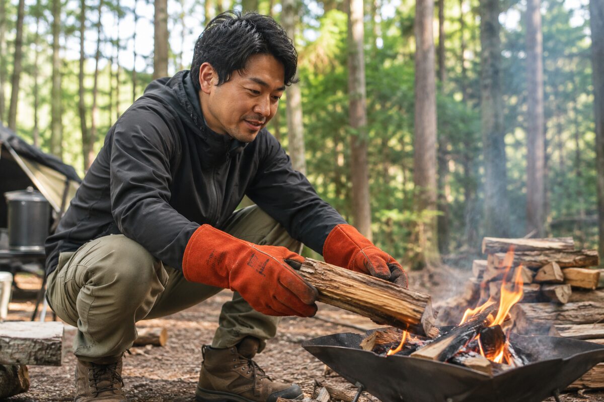 焚き火・キャンプで使う耐熱グローブ